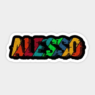 vintage color Alesso Sticker